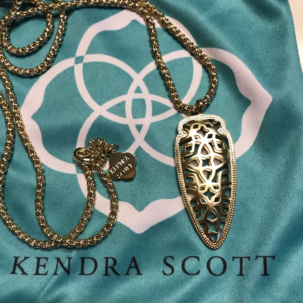 SOLD Kendra Scott Gold Sienna/Skylar Necklace - Picture 1 of 4